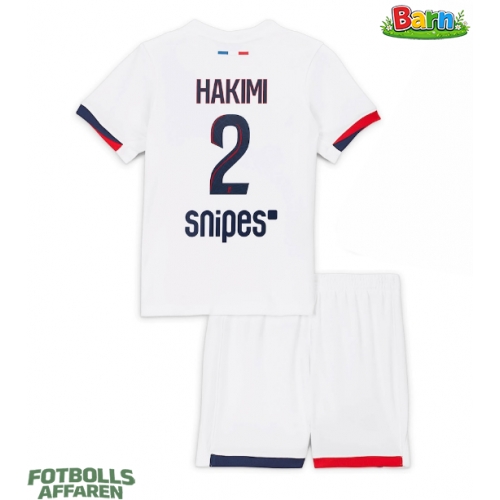 Paris Saint-Germain Achraf Hakimi #2 Bortaställ Barn 2025-26 Kortärmad (+ Korta byxor)